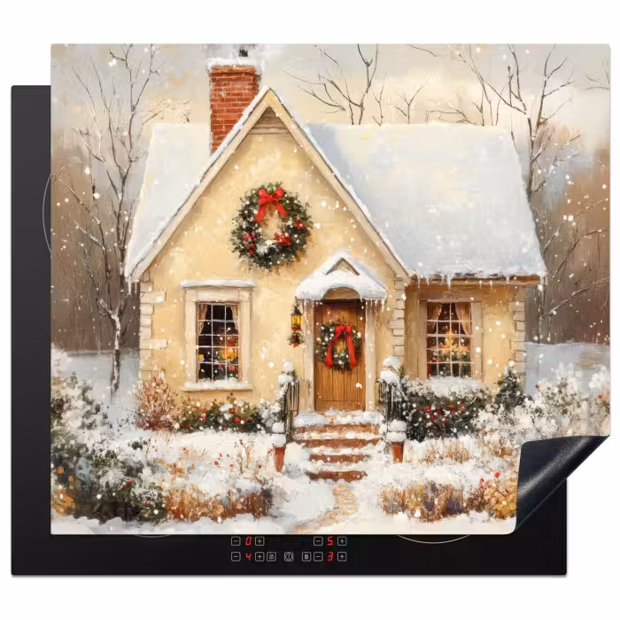 Herdabdeckplatte - Weihnachten - Zuhause - Winter - Schnee