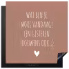 Wat ben je mooi vandaag - Spreuken - Quotes Inductie beschermer vinyl 3mm middel -3d