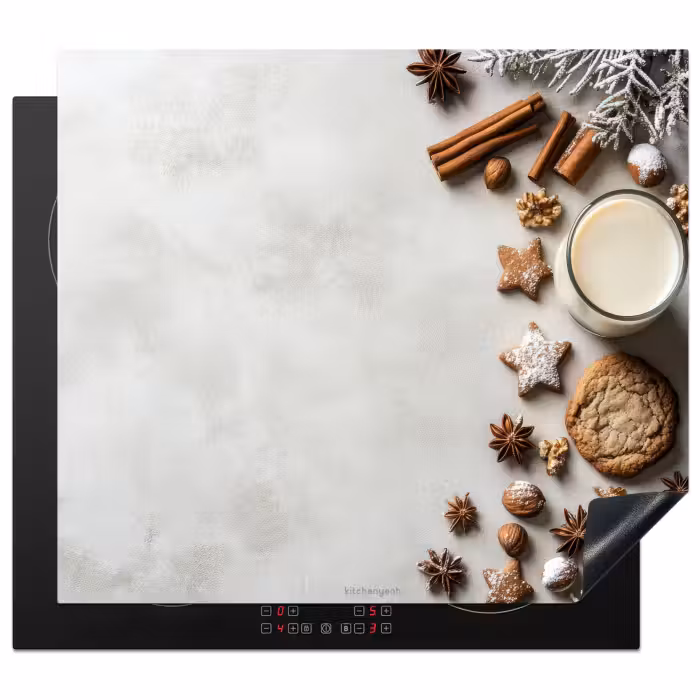 Herdabdeckplatte - Winter - Weihnachten - Gewürze - Weiß