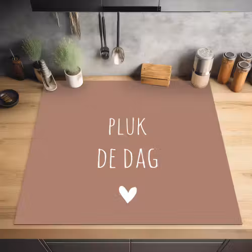 Quotes - Carpe diem - Pluk de dag - Spreuken Inductie beschermer vinyl 3mm middel -sfeer5