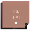 Quotes - Carpe diem - Pluk de dag - Spreuken Inductie beschermer vinyl 3mm middel -3d