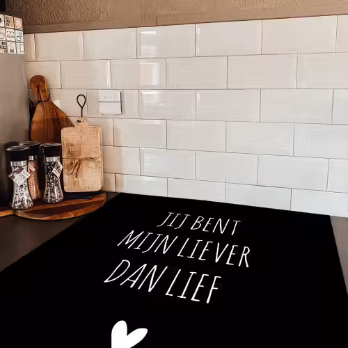 Quotes - Jij bent mijn liever dan lief - Spreuken Inductie beschermer vinyl 3mm middel -sfeer3