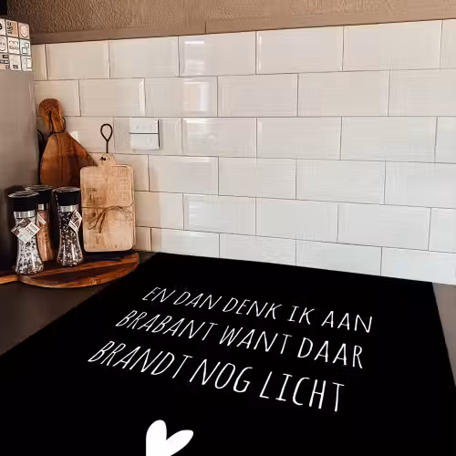 Quotes - En dan denk ik aan Brabant - Spreuken - Guus Meeuwis Inductie beschermer vinyl 3mm middel -sfeer3