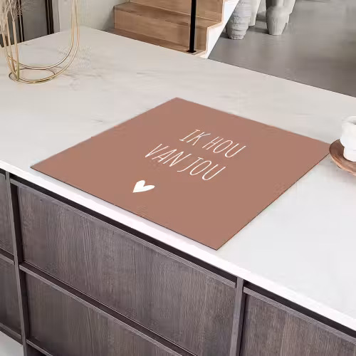 Quotes - Ik hou van jou - Spreuken Inductie beschermer vinyl 3mm middel -sfeer8