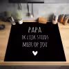 Quotes - Papa ik lijk steeds meer op jou - Stef Bos - Papa - Spreuken Inductie beschermer vinyl 3mm middel -sfeer5