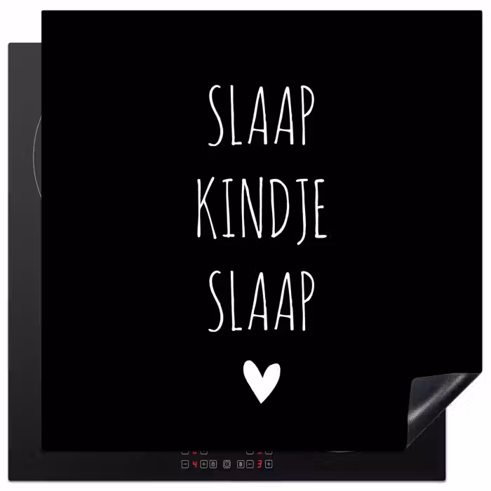 Quotes - Slaap kindje slaap - Spreuken Inductie beschermer vinyl 3mm middel -3d