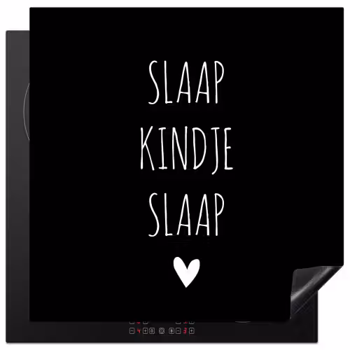 Quotes - Slaap kindje slaap - Spreuken Inductie beschermer vinyl 3mm middel -3d