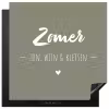 Quotes - Zomer, zon, wijn & kletsen - Tekst - Zomer Inductie beschermer vinyl 3mm middel -3d