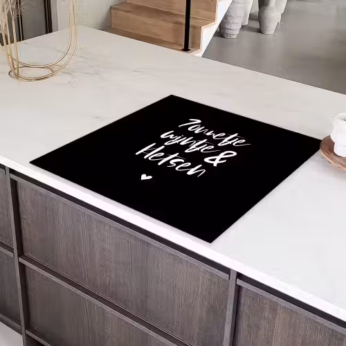 Quotes - Zonnetje, wijntje & kletsen - Tekst - Wijn - Zomer Inductie beschermer vinyl 3mm middel -sfeer8