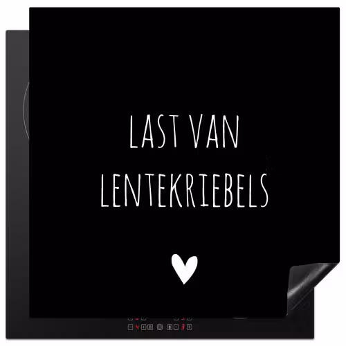 Quotes - Spreuken - Lentekriebels Inductie beschermer vinyl 3mm middel -3d