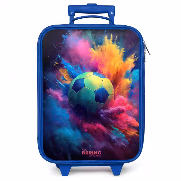 Kinderkoffer Blau - Neon - Kugel - Farbenfroh