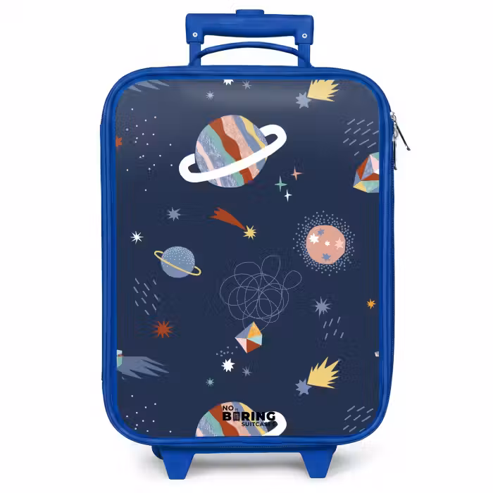 Kinderkoffer Blau - Planeten am Himmel