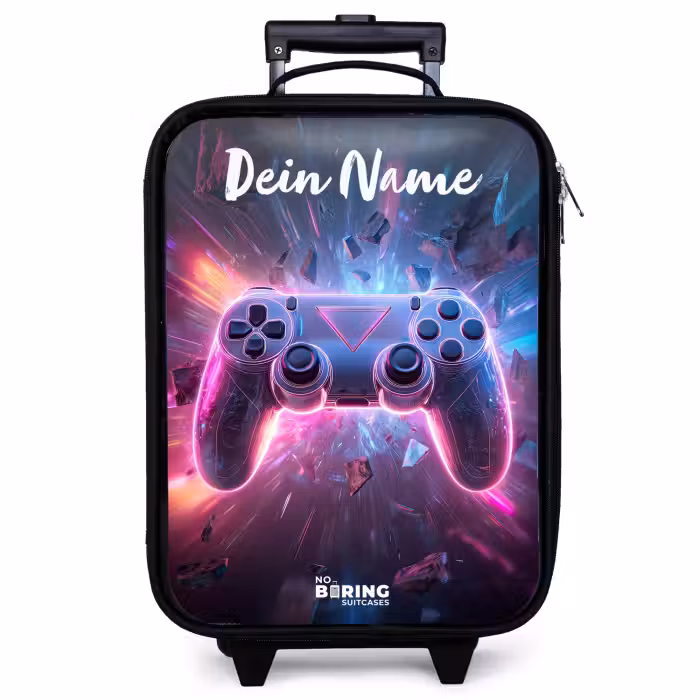 Kinderkoffer mit Name - Controller - Neon - Spiel