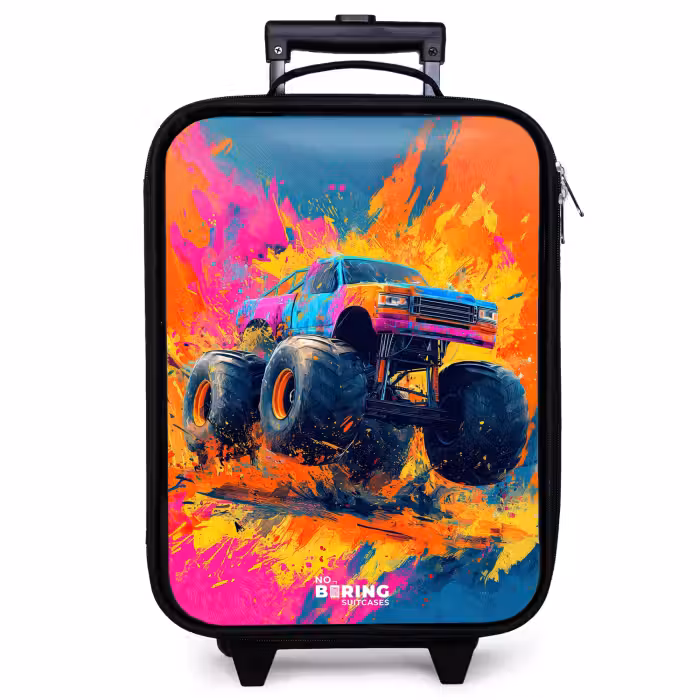 Kinderkoffer - Monstertruck - Farbspritzer - Bunt - Explosion