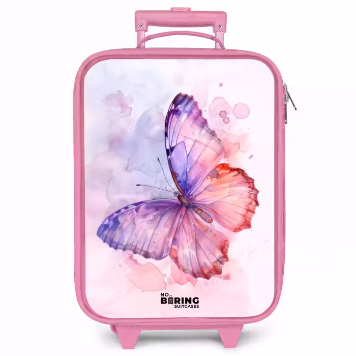 Kinderkoffer Rosa - Aquarell Polarlicht