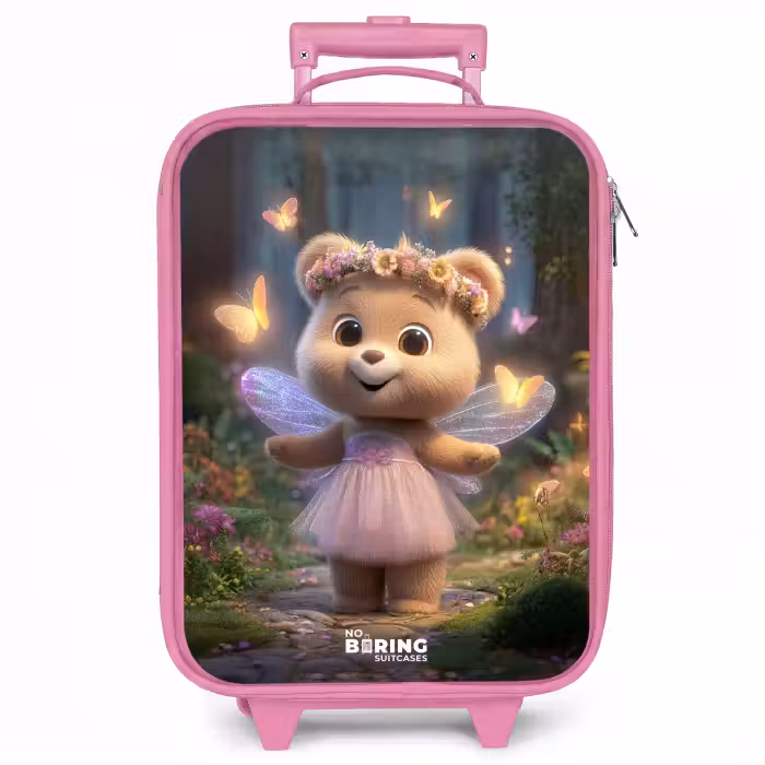 Kinderkoffer Rosa - Bär - Schmetterlinge - Wald - Fee