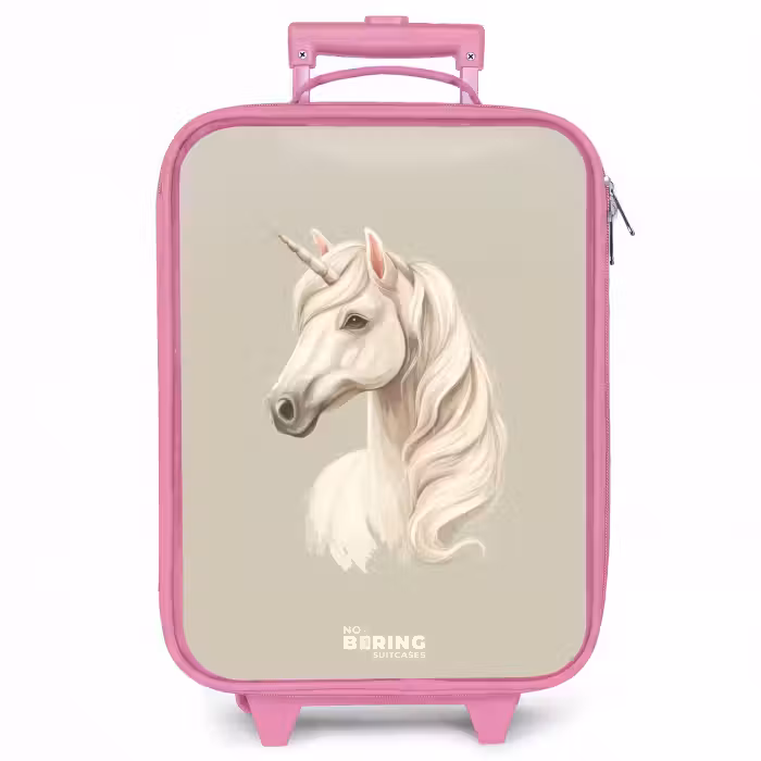Kinderkoffer Rosa - Einhorn in neutralen Farben