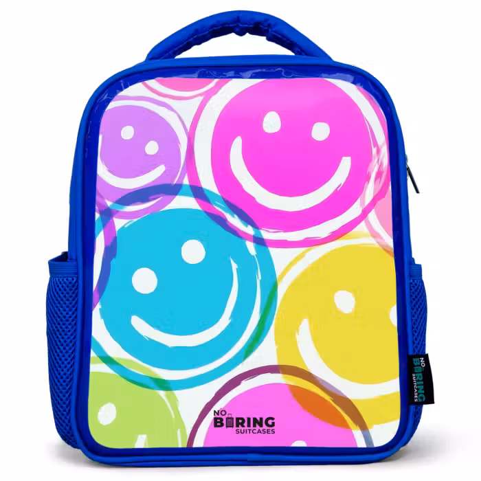 Kinderrucksack - Blau - Bunte Lächel-Explosion