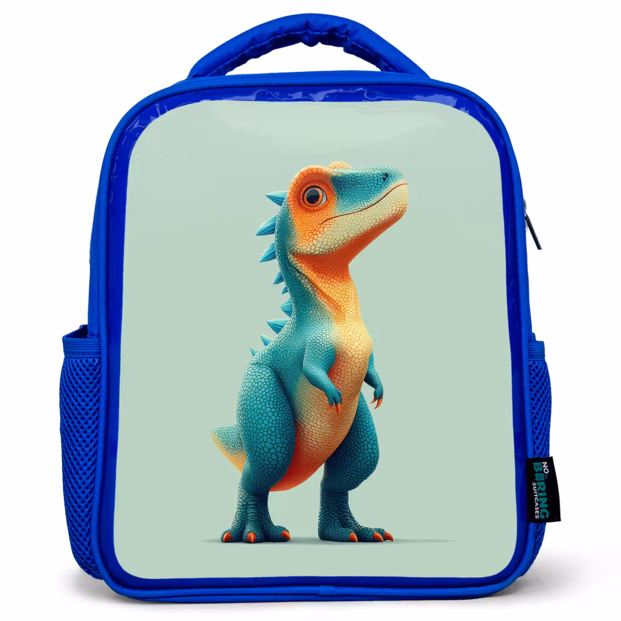 Kinderrucksack - Blau - Cartoon - Dino - Orange - Kegelspiel