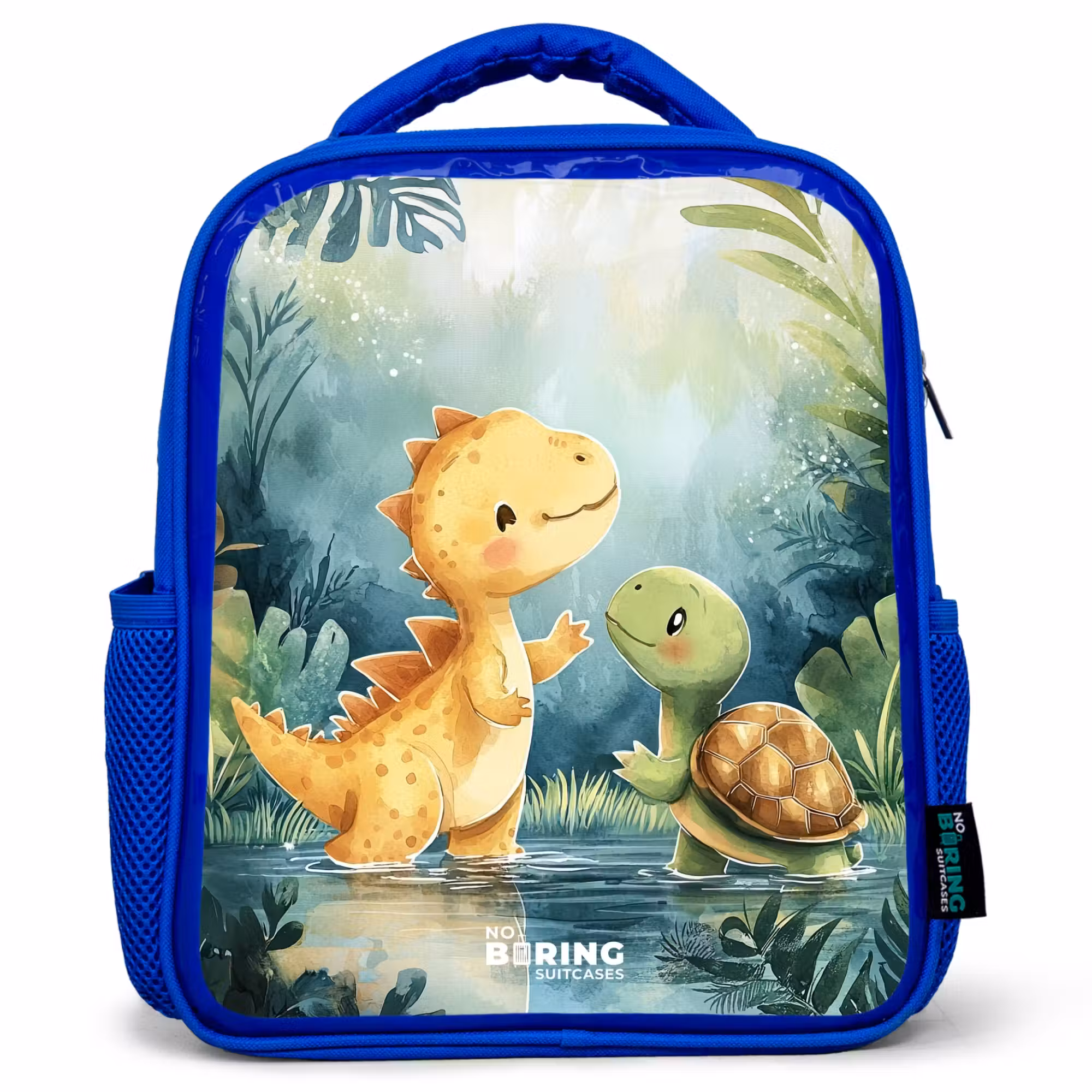 Kinderrucksack - Blau - Dino - Schildkröte - Dschungel