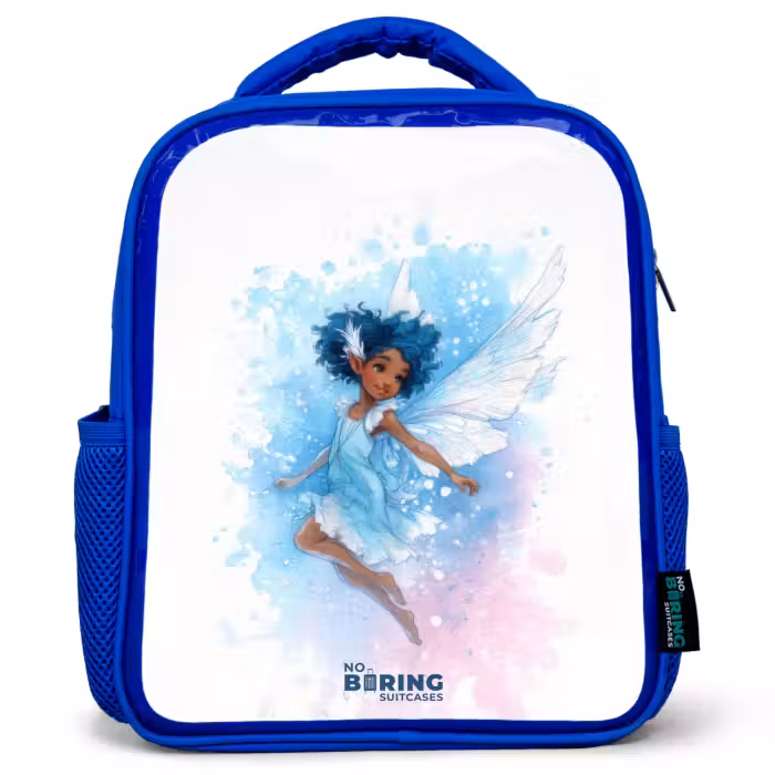 Kinderrucksack - Blau - Fliegende Fee in Blautönen