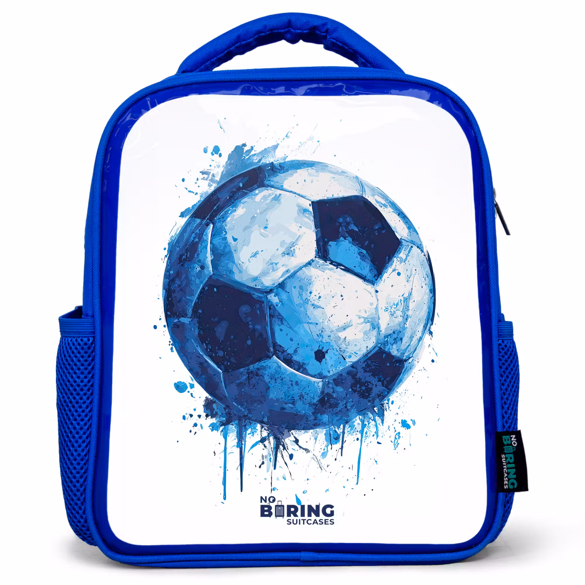 Kinderrucksack - Blau - Fußball - Farbspritzer - Blau - Ball
