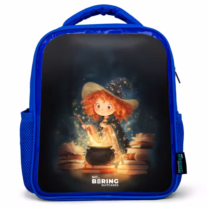 Kinderrucksack - Blau - Hexe mit funkelndem Trank