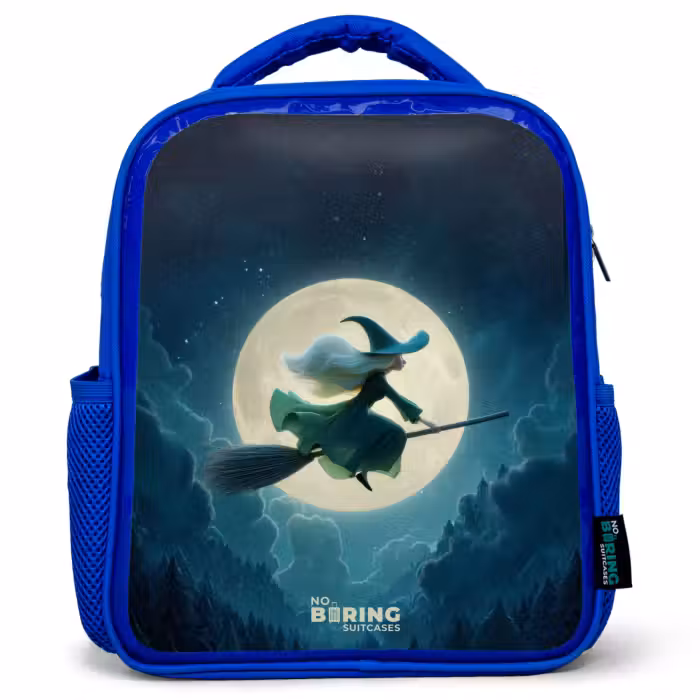 Kinderrucksack - Blau - Nachtflug über den Wald