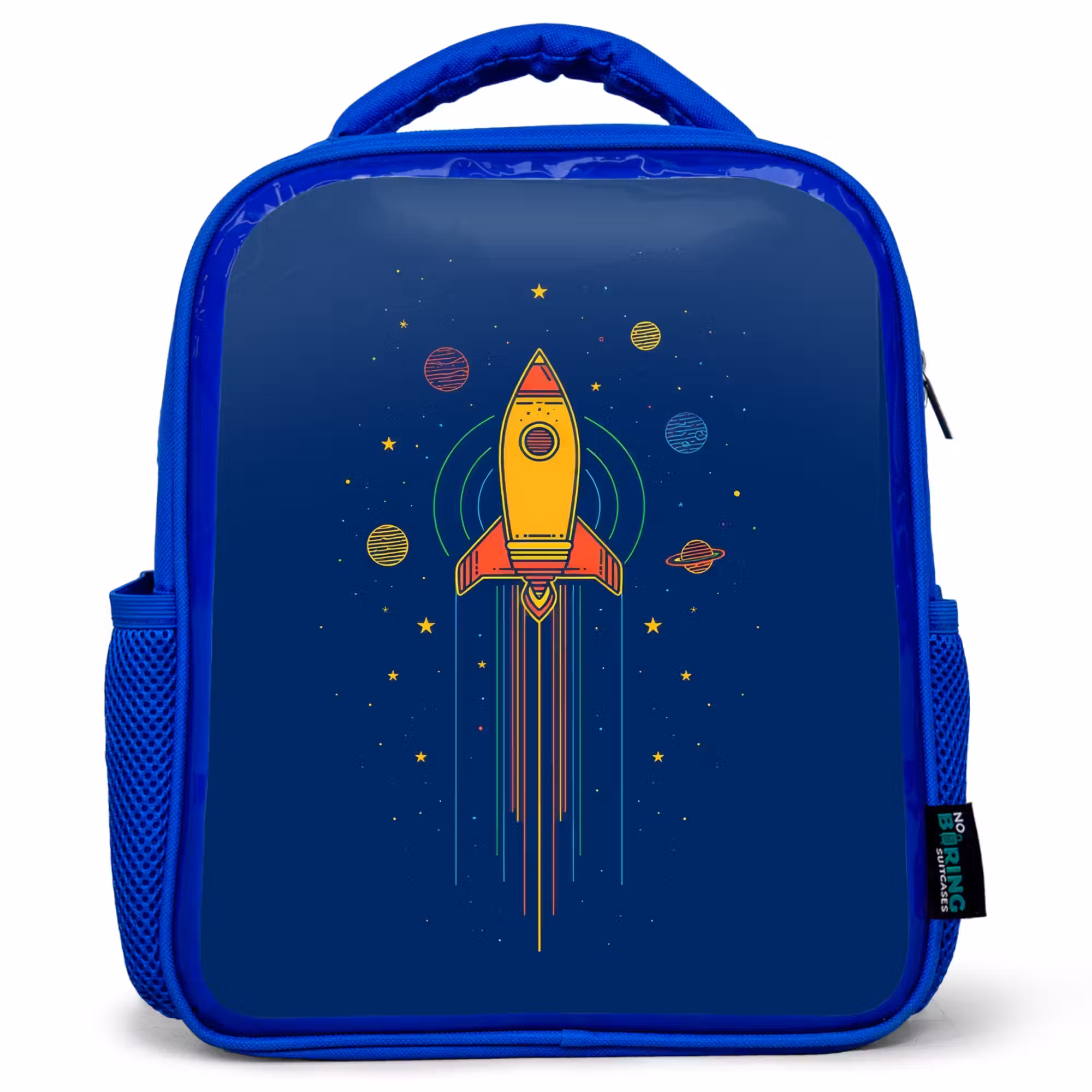 Kinderrucksack - Blau - Rakete - Blau - Sterne