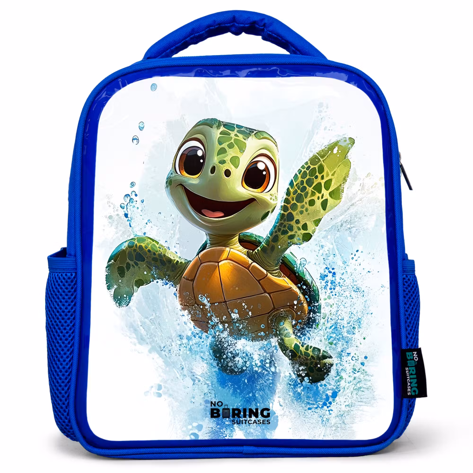 Kinderrucksack - Blau - Schildkröte - Wasser - Grün