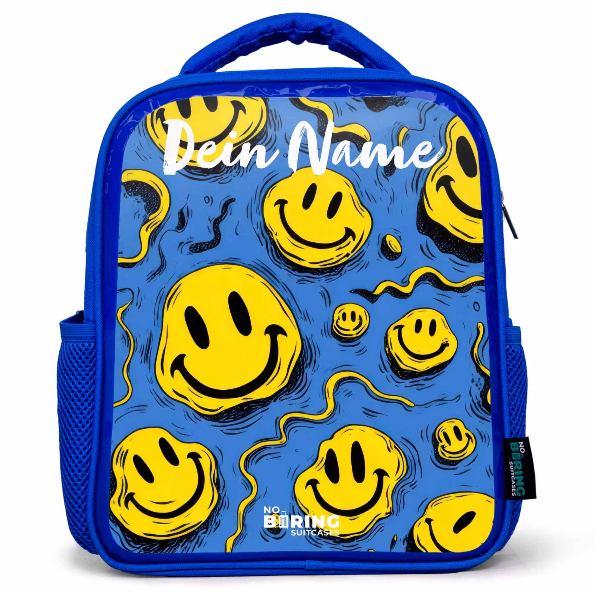 Kinderrucksack - Blau - Smiley - Blau - Gelb