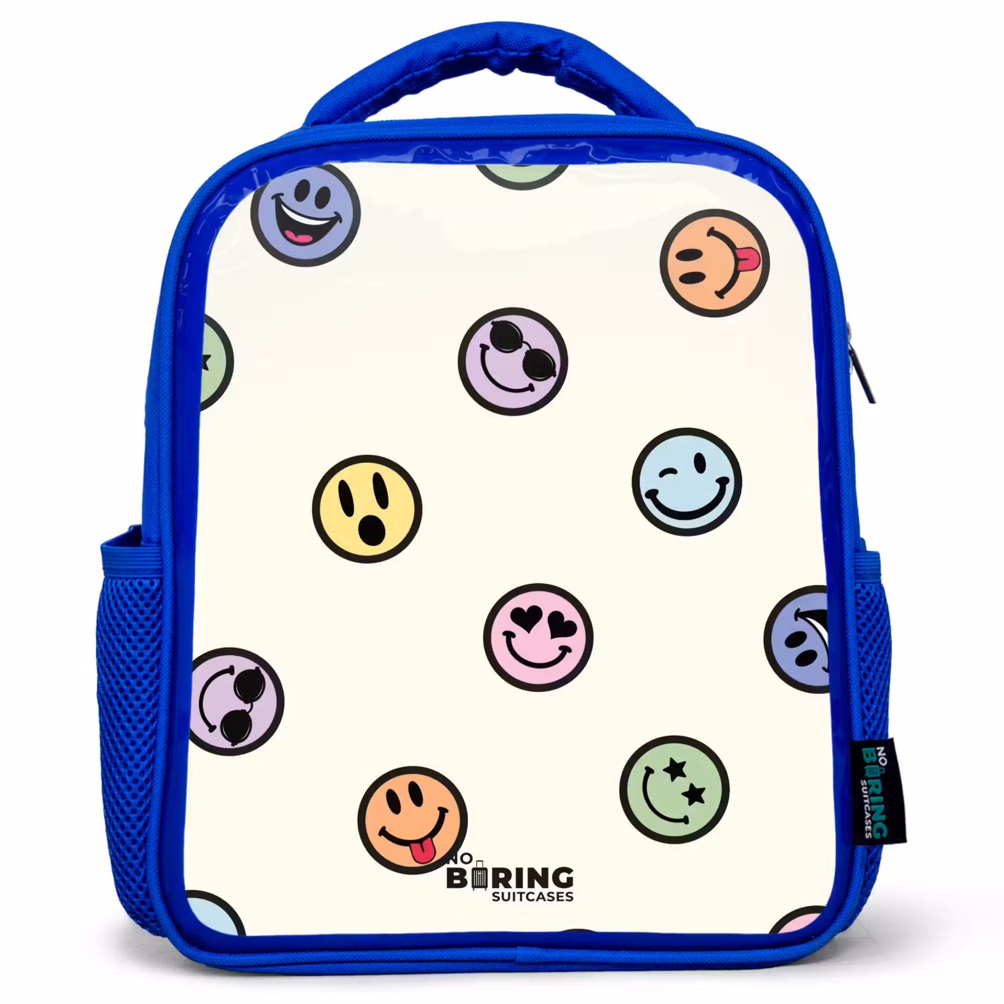 Kinderrucksack - Blau - Verspielter Smiley-Mix
