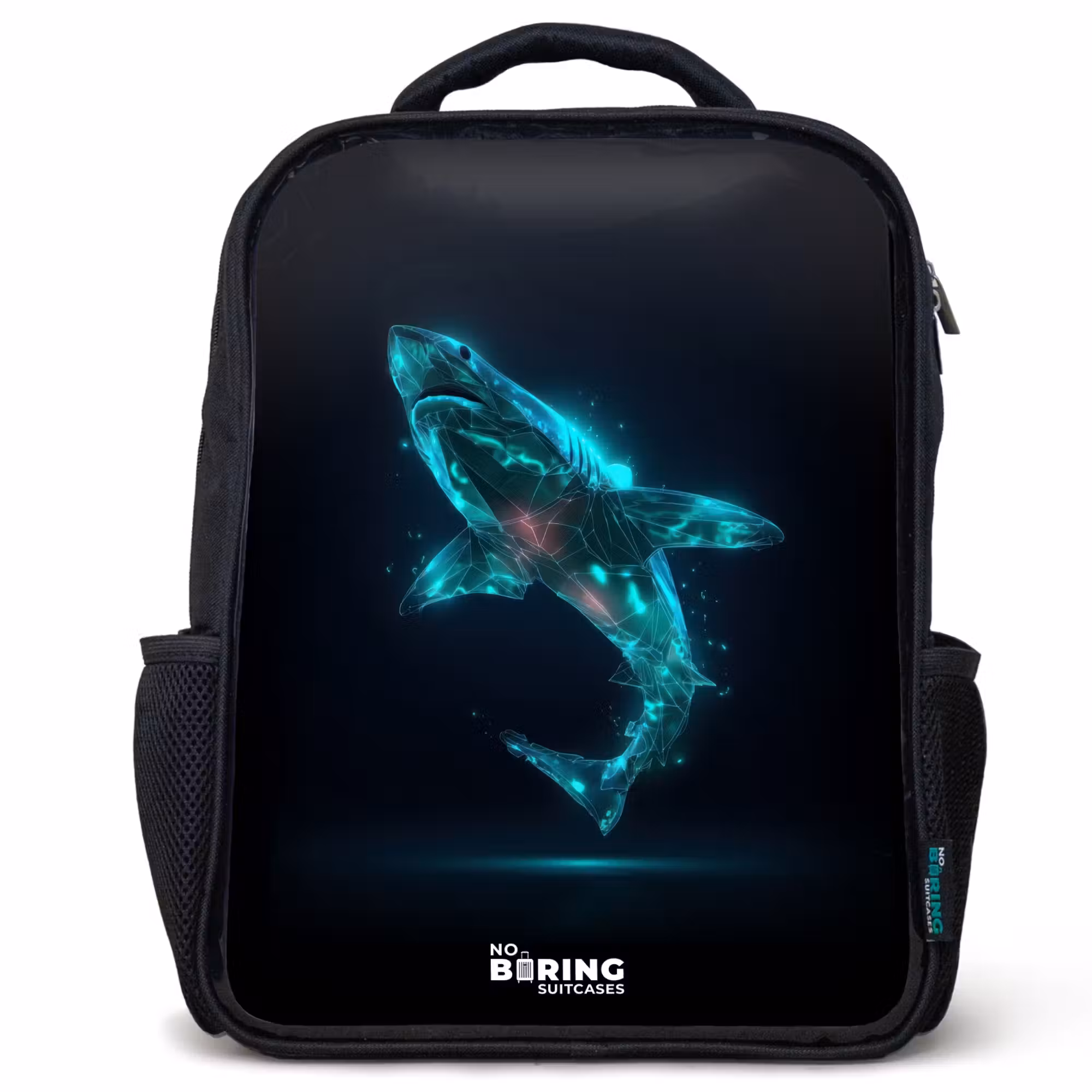 Kinderrucksack - Schwarz - Digitale Haifischkraft