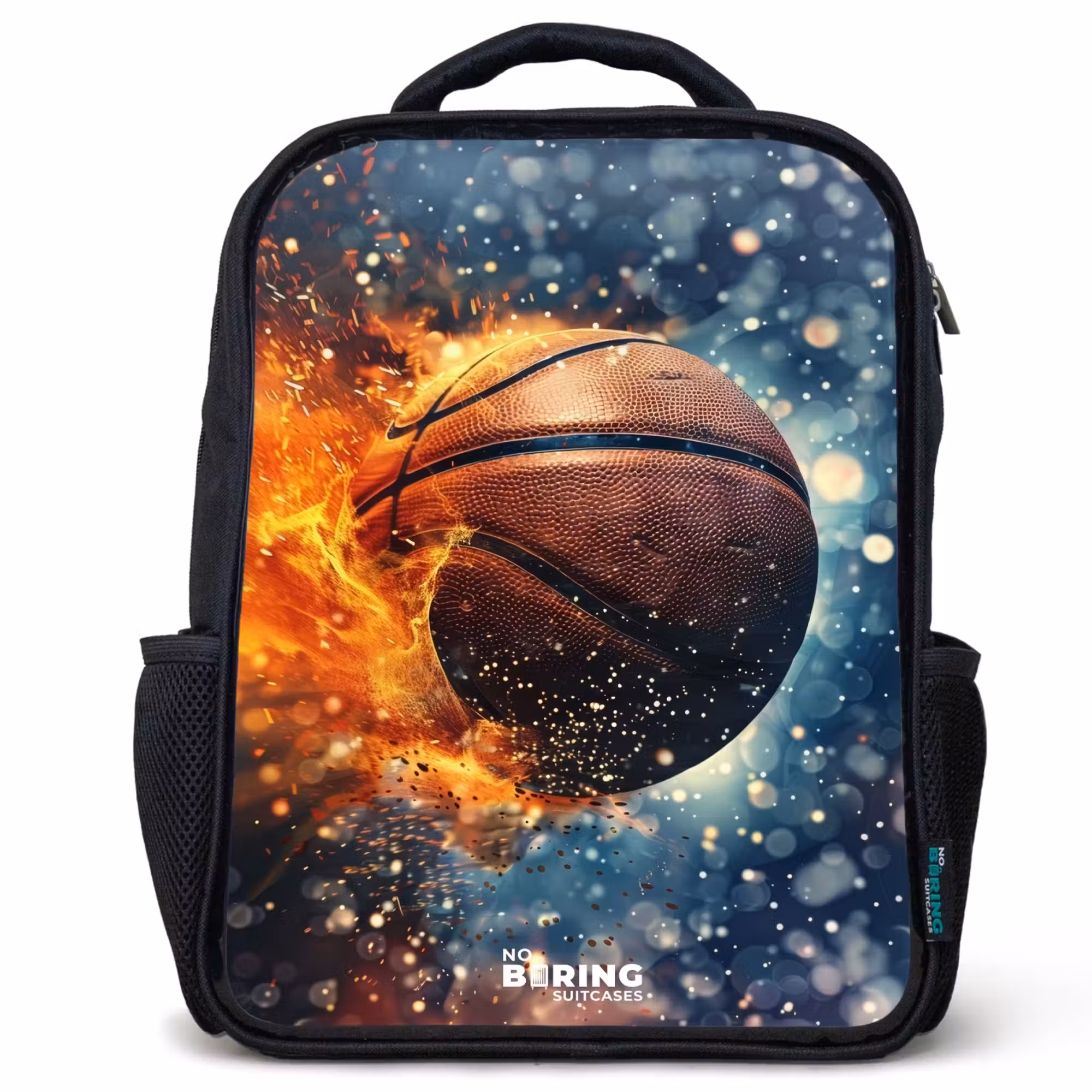 Kinderrucksack - Schwarz - Lebendiger Basketball