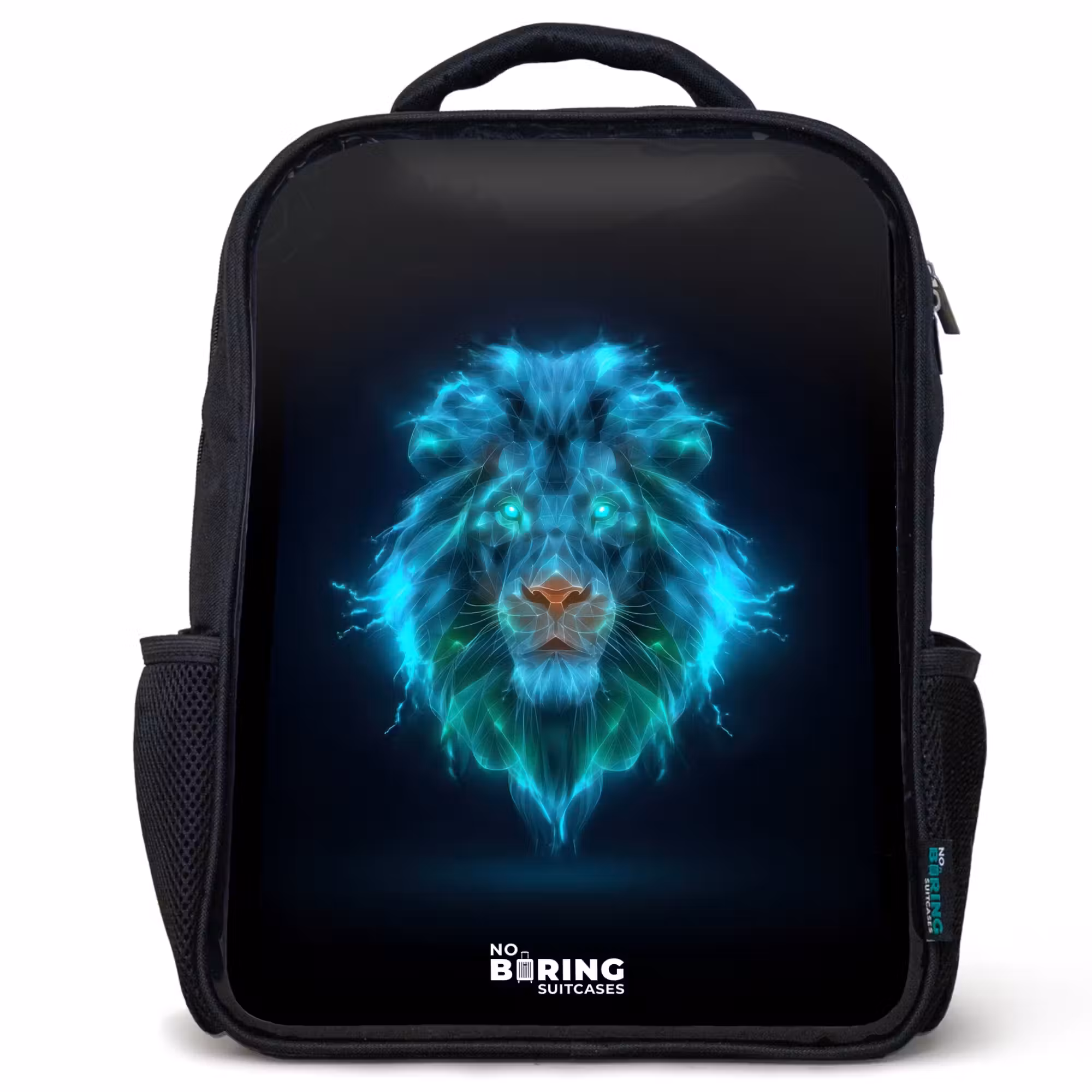Kinderrucksack - Schwarz - Leuchtender Löwe