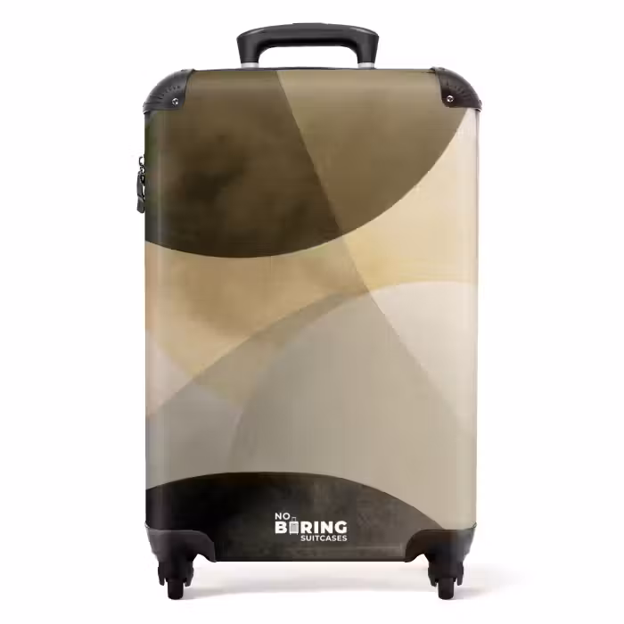 Koffer - Flugzeuge - Abstrakt - Beige - Kreise