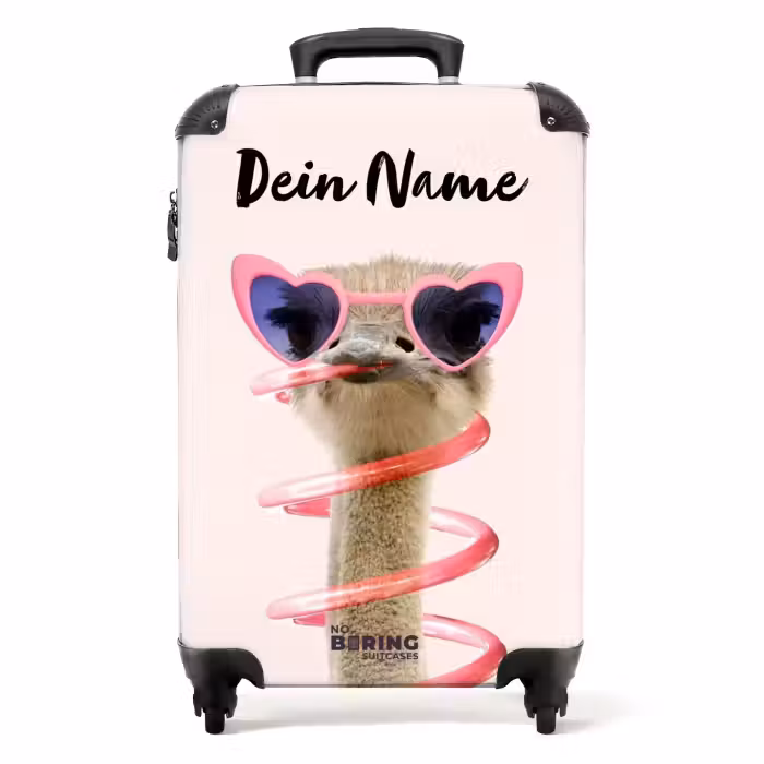 Koffer mit Name - Sierk Strauß Rosa
