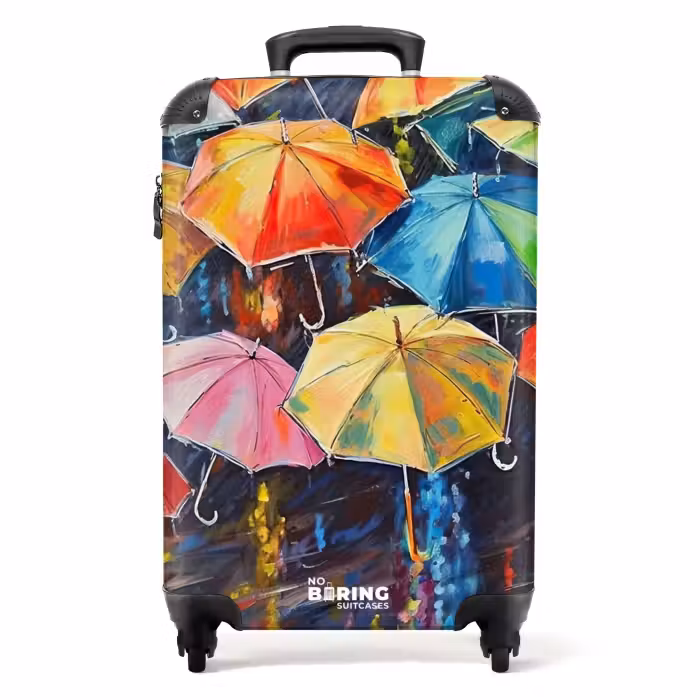 Koffer - Regenschirme - Malerei - Kunst - Regenbogen