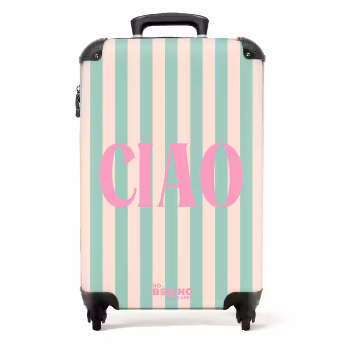 Koffer - Zitate - Ciao mintgrün und lachsfarben