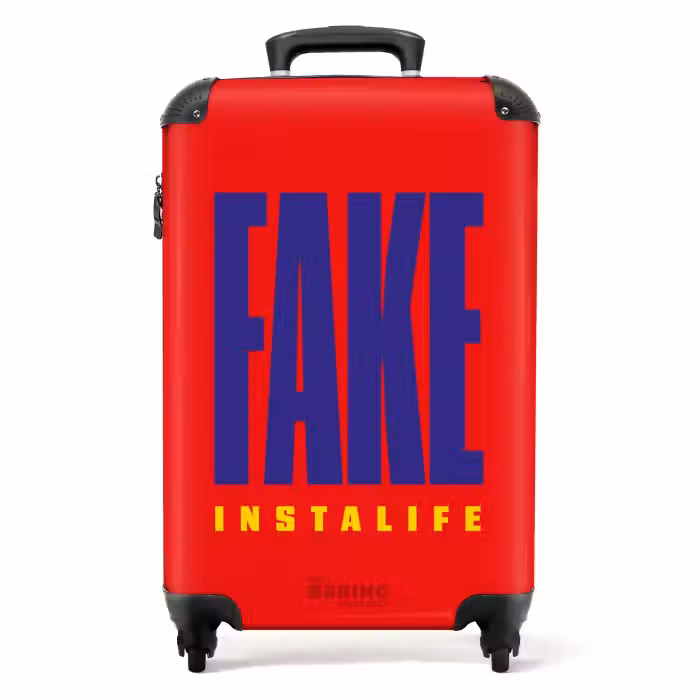 Koffer - Zitate - Falsche Instalife hellrot