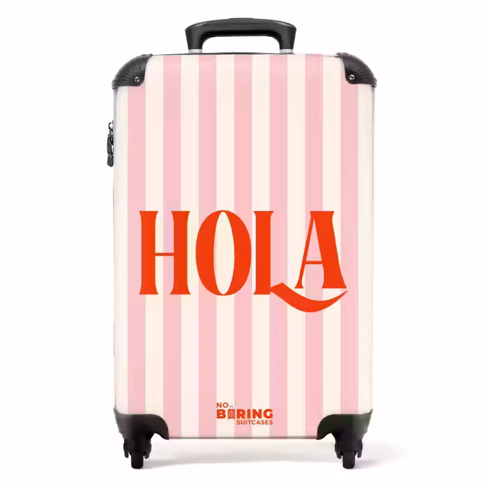 Koffer - Zitate - Hola Puderrosa und heller Pfirsich