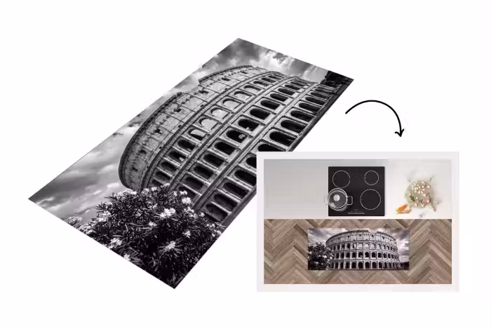 Küchenläufer - Architektur – Kolosseum – Rom – Historisch – Schwarz-Weiß
