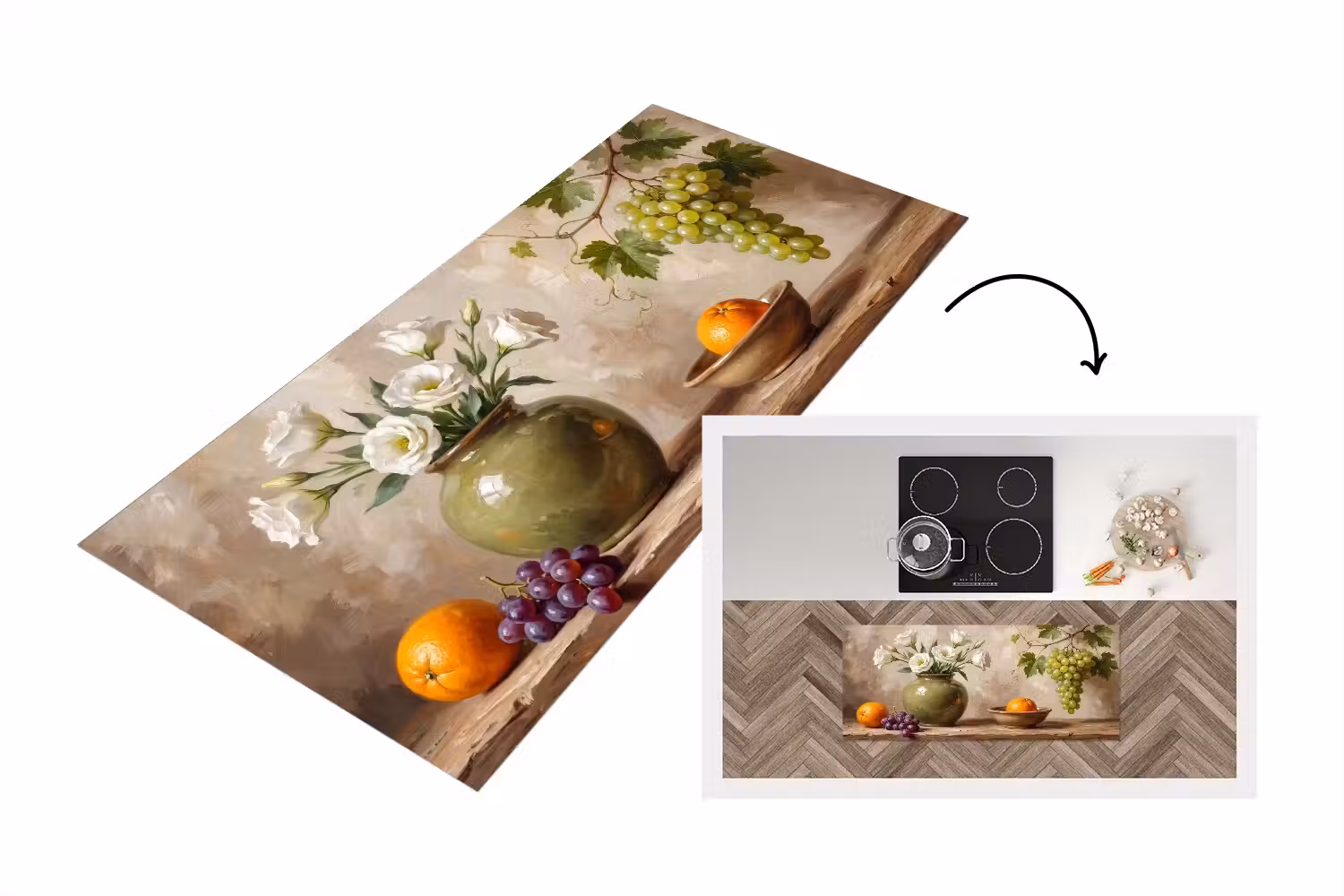 Küchenläufer - Blumen – Obst – Stillleben