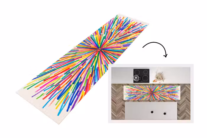 Küchenläufer - Linien – Bunt – Abstrakt