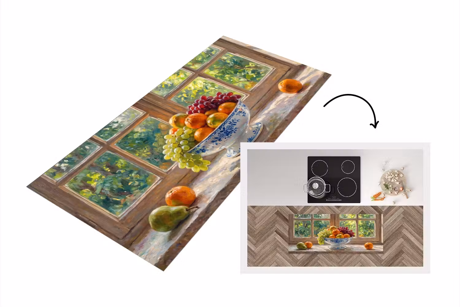Küchenläufer - Obst – Fensterbank – Natur