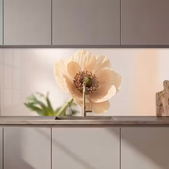 Küchenrückwand - Blume - Minimalistisch - Grün
