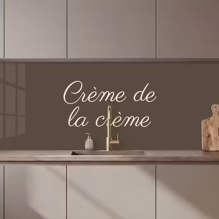 Personalisierbare Küchenrückwand - Creme de la creme