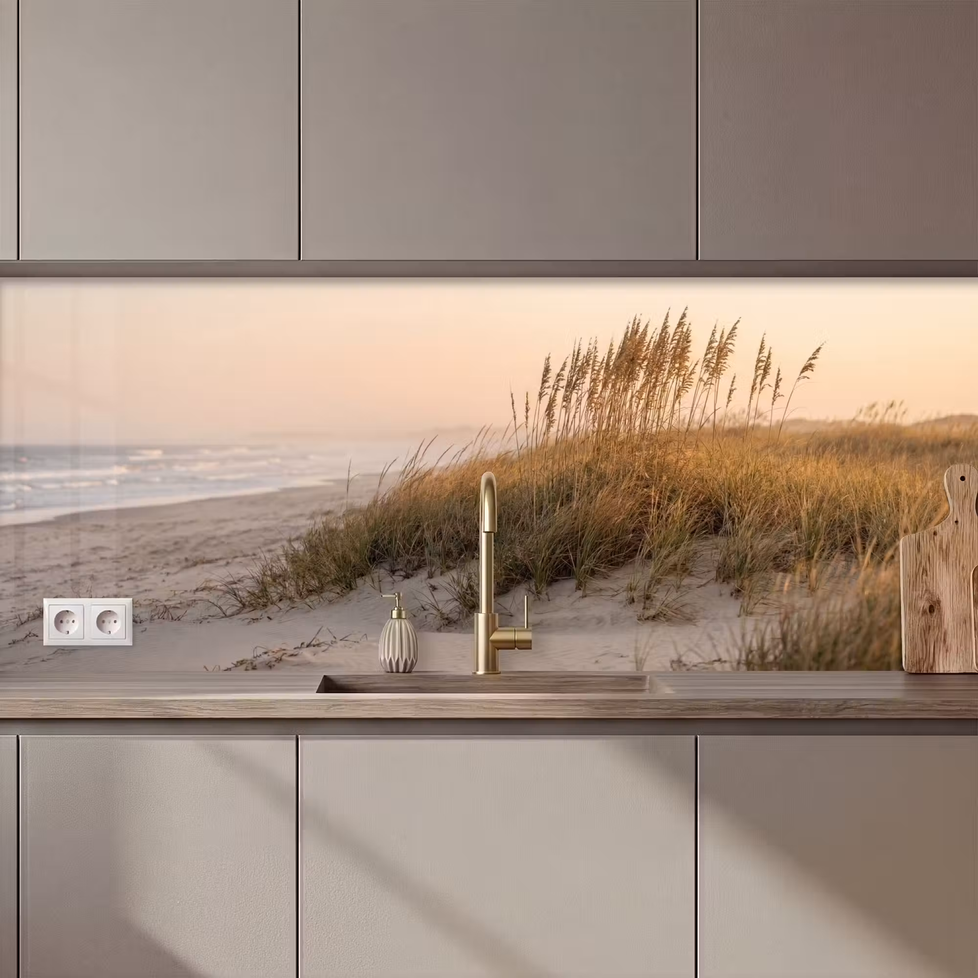 Küchenrückwand - Dünenlandschaft - Sonnenuntergang - Strand