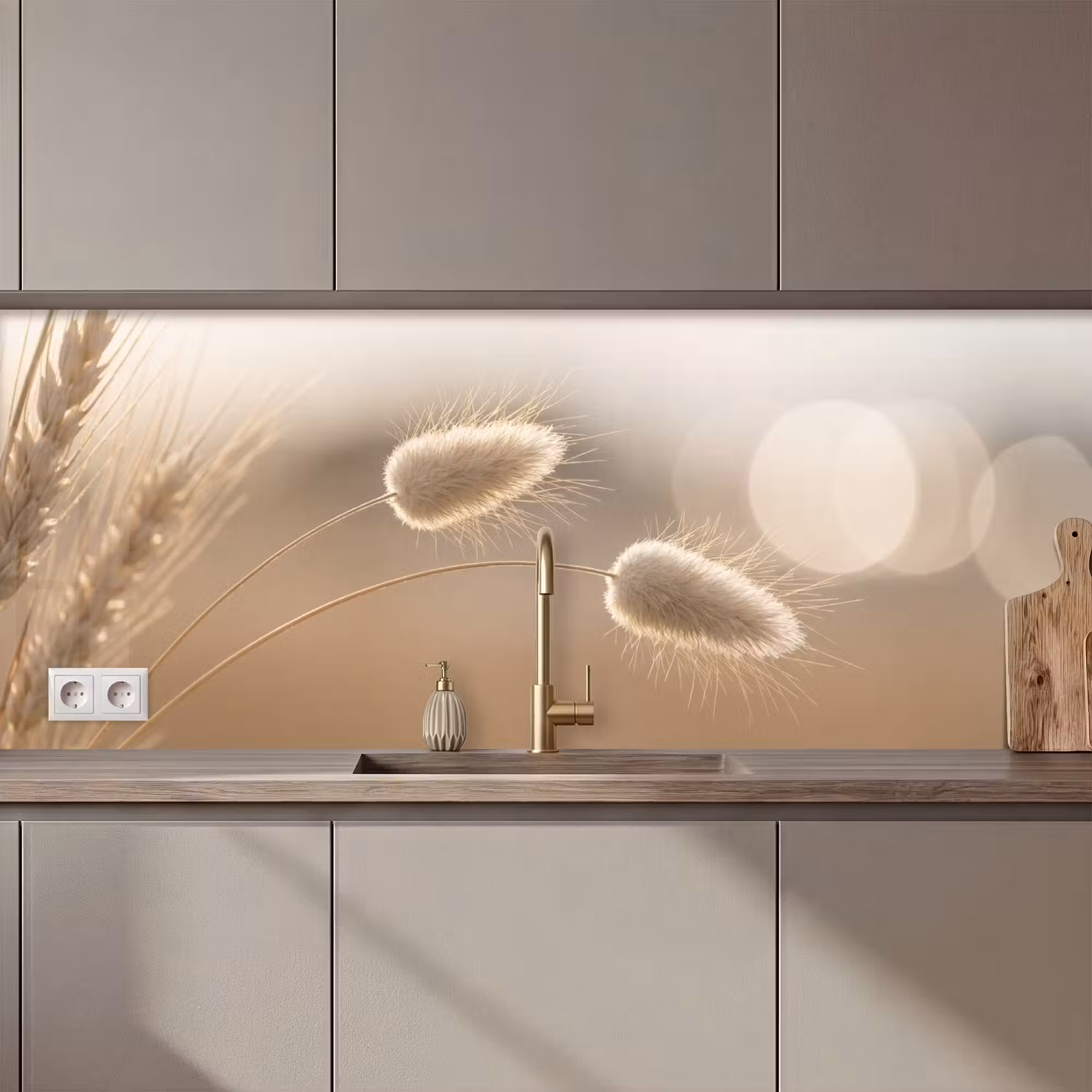 Küchenrückwand - Dunstschwanzgras - Grannenhaare - Sonnenlicht