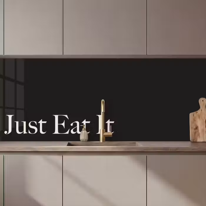 Personalisierbare Küchenrückwand - Essen Sie es einfach